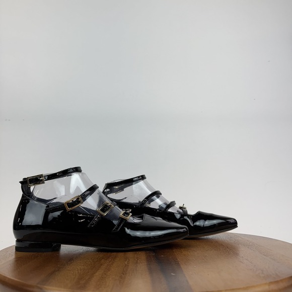 ALOHAS Shoes - New Womens Alohas Luke Onix Black Patent Leather Casual Ballet Flats Size EU‎ 39